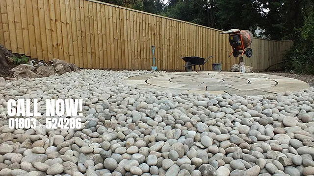 Stones around a patio